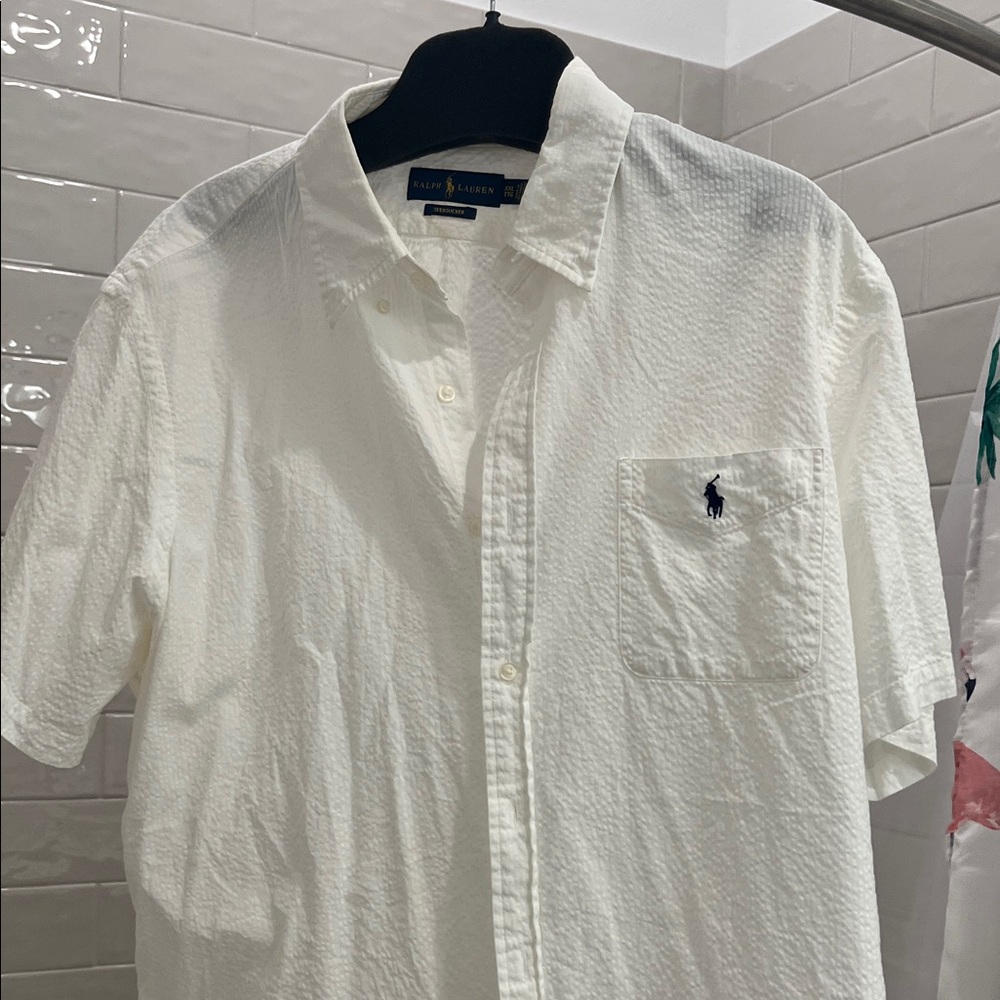 Ralph Lauren Seersucker White Men's Shirt